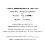 Cornwall Weekend of Music Flyer for Carswellian cropped